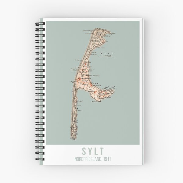 Item preview, Sylt as it was in 1911: Artwork based on an original historical island map (no AI!), Sylt-Lovers, Schleswig-Holstein designed and sold by RetroTraveller.