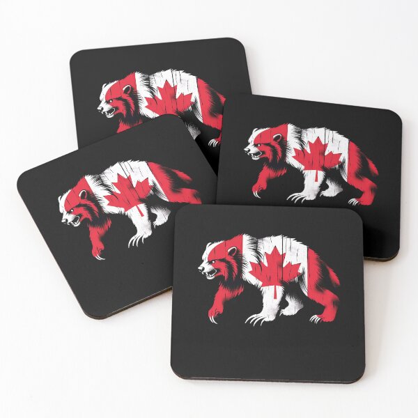 Item preview,  Maple Leaf Patriotic Wolverine Canada Flag  designed and sold by Smix Pixels.
