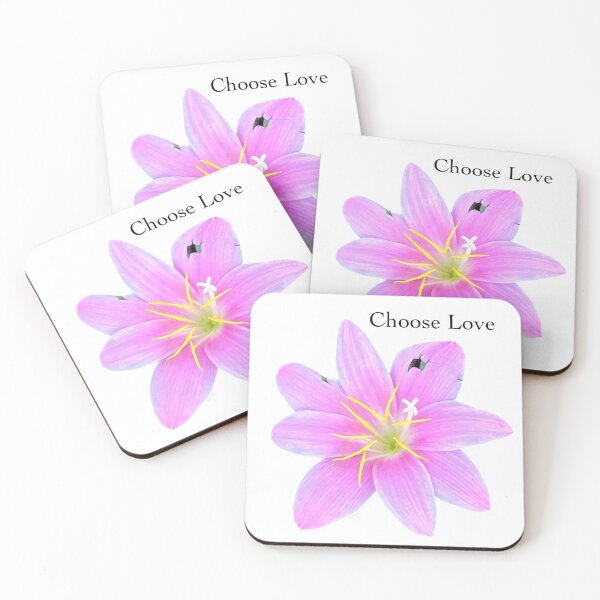 Item preview, Choose love, pink rain lily designed and sold by Josephine Ethereal.