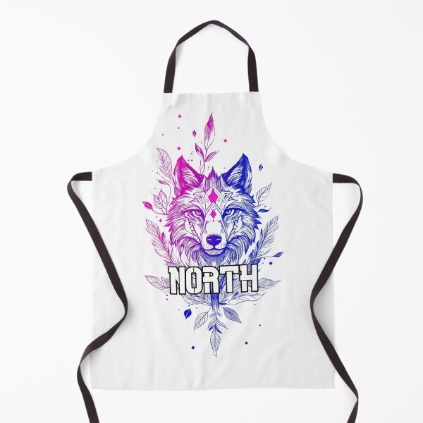 Item preview, A wolf as an artistic drawing with the word North, bright colors designed and sold by Surreal-State.