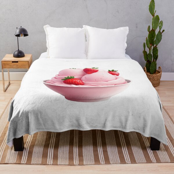 Item preview, Pink Bowl with Strawberry Ice Cream  designed and sold by silviaol.