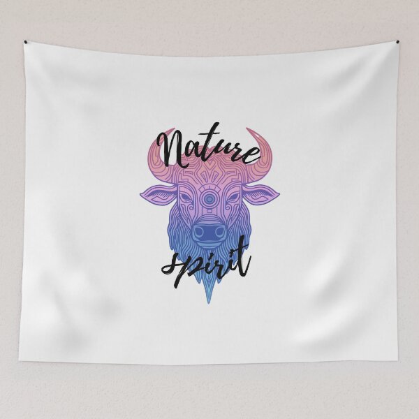 Item preview, A buffalo in tribal style, nature spirit designed and sold by Surreal-State.