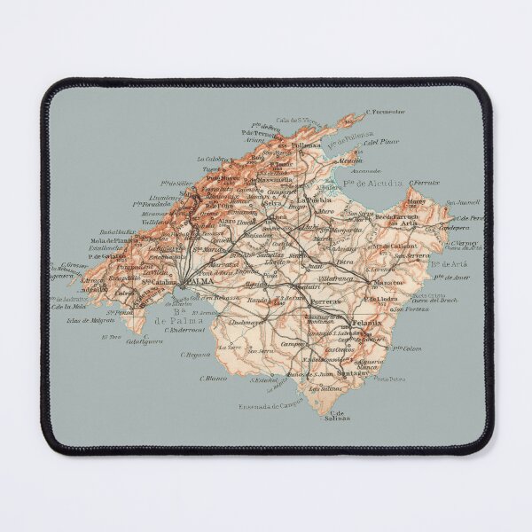 Item preview, Mallorca as it was in 1925: based on historical island map, Balearic Islands, gift for Mallorca lovers, Mallorca travel poster designed and sold by RetroTraveller.