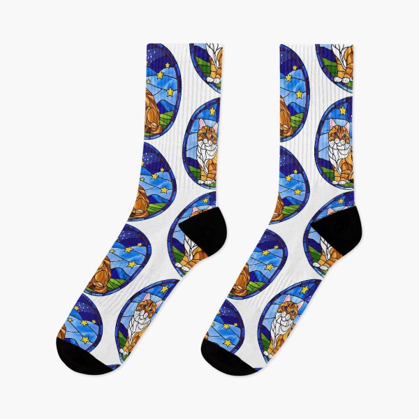 Item preview, Scottish Fold Cat Stained Glass Art – Starry Night Magic designed and sold by Fredster1966.