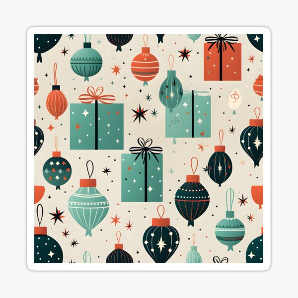 Artikel-Vorschau von Weihnachtsmuster für Geschenkpakete, designt und verkauft von Qmillartdigital.
