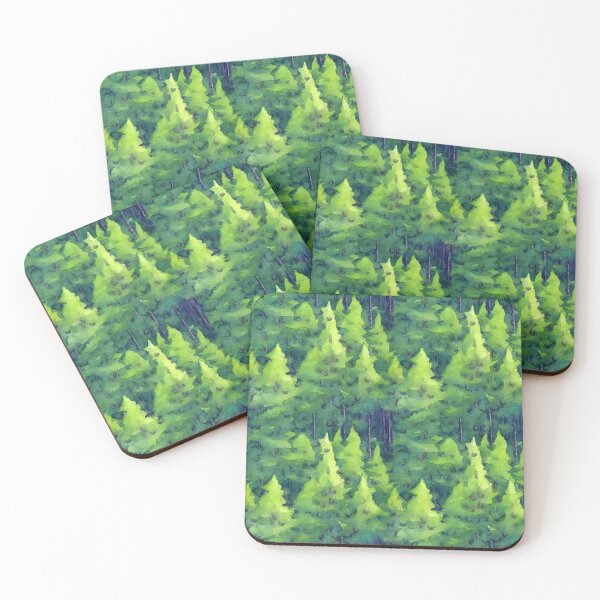 Item preview, Dense spruce forest pattern designed and sold by HandmadeHallucinate.