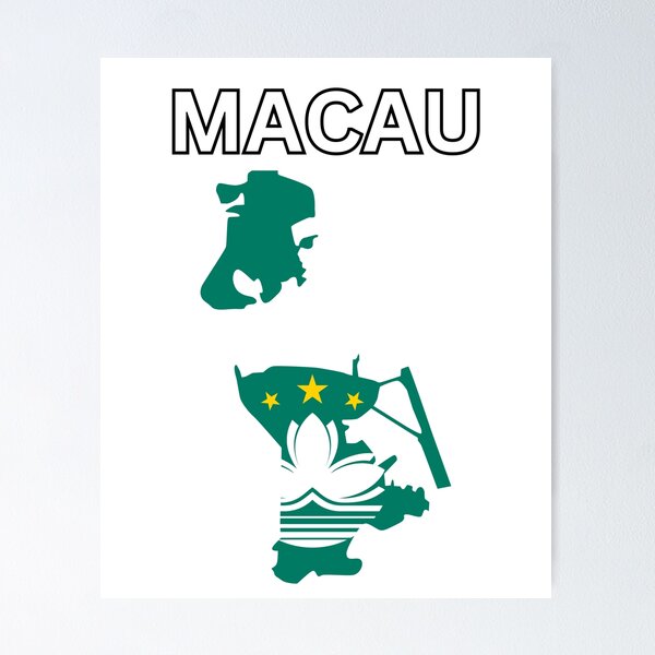 Item preview, Macau flag map designed and sold by atomstartup.