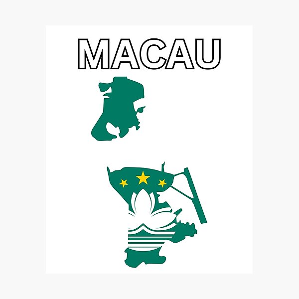 Item preview, Macau flag map designed and sold by atomstartup.