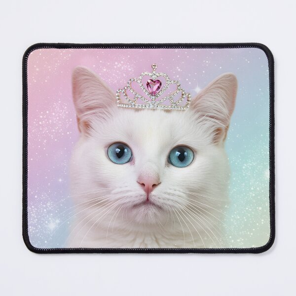 Item preview, Princess Blue-Eyed Cat | Sparkly Pastel Fantasy designed and sold by SeGoArtDesign.