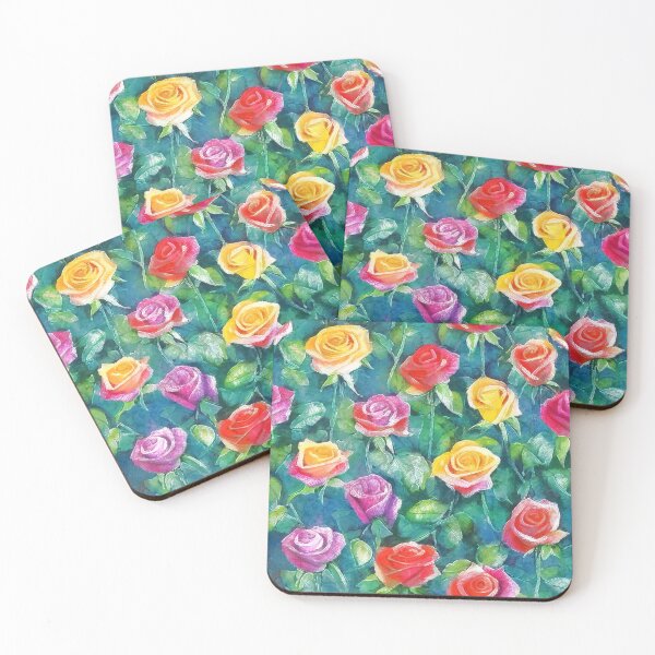 Item preview, Flower bed of roses, seamless pattern designed and sold by HandmadeHallucinate.