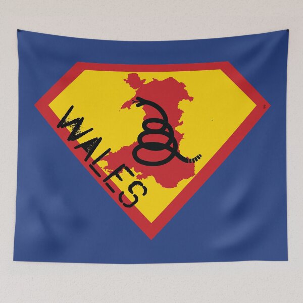 Item preview, WELSH SHIELD - Freedom Is The Superpower - Modern Gadsden Snake Flag - Dont Tread On Me SUPERHERO WALES spellout design designed and sold by pelagio.