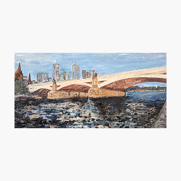 Item preview, Princes Bridge on the Yarra Original Oil Painting designed and sold by martydav.
