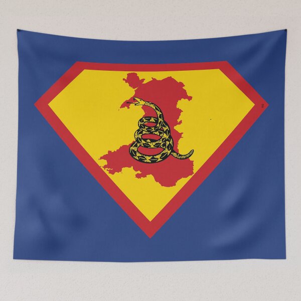 Item preview, WELSH SHIELD - Freedom Is The Superpower -  Gadsden Snake Flag - Dont Tread On Me SUPERHERO WALES design designed and sold by pelagio.