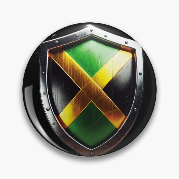 Artikelvorschau, Jamaikanischer Schild der Stärke – Emblem für Stolz und Widerstandskraft entworfen und verkauft von Highlandkings.