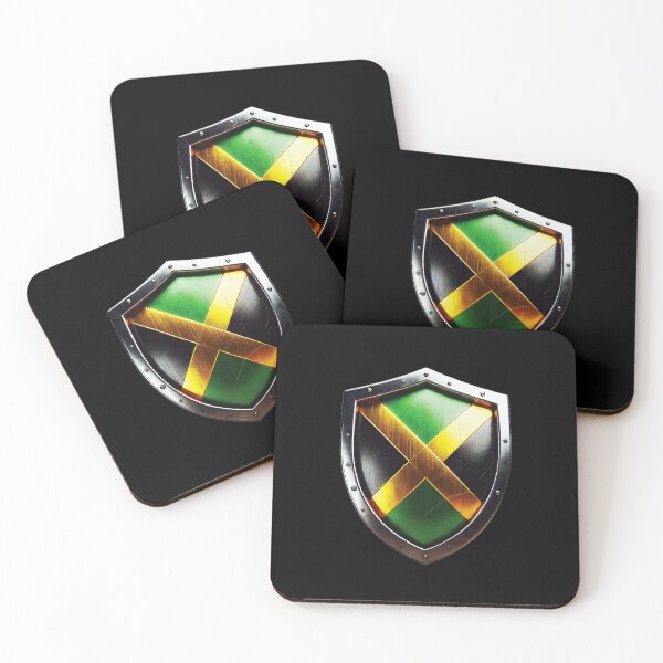 Item preview, Jamaican Shield of Strength – Pride and Resilience Emblem designed and sold by Highlandkings.