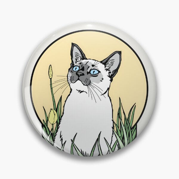 Item preview, SIAMESE CAT IN A GARDEN designed and sold by fetch-it-studio.