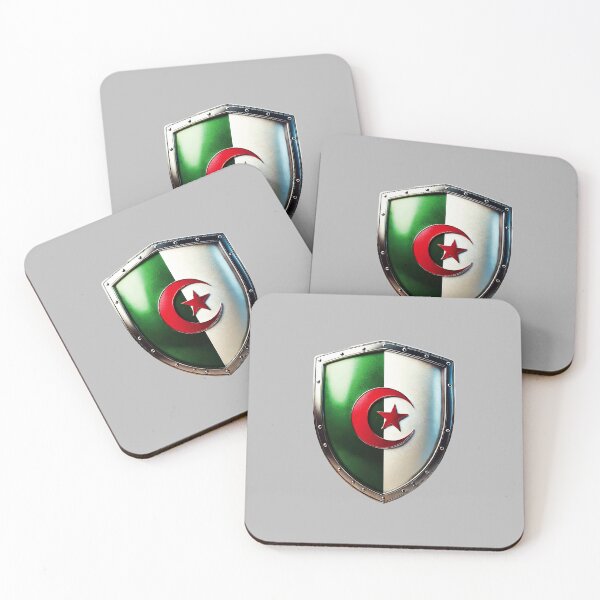 Item preview, Algerian Pride Shield – Patriotic Emblem of Strength designed and sold by Highlandkings.