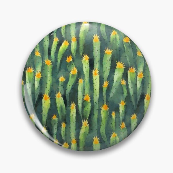 Item preview, Blooming tall cacti, seamless pattern designed and sold by HandmadeHallucinate.