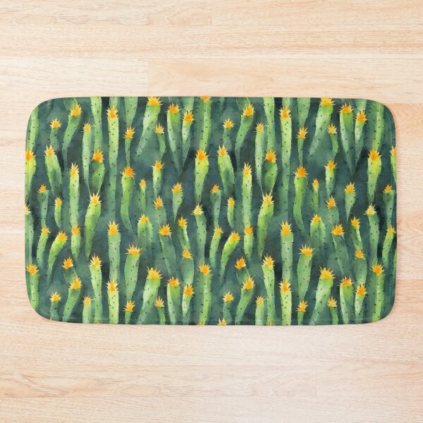 Item preview, Blooming tall cacti, seamless pattern designed and sold by HandmadeHallucinate.