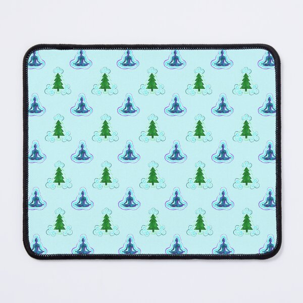 Item preview, Zen Yoga Girl & Evergreen Trees Chalk Pattern designed and sold by SpeakBoldly.