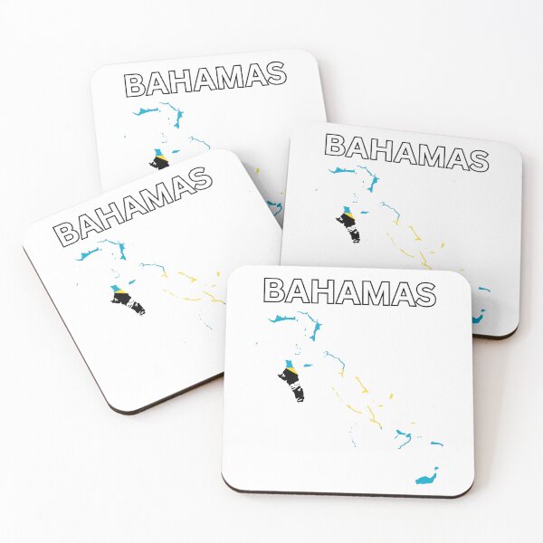 Item preview, Bahamas flag map designed and sold by atomstartup.