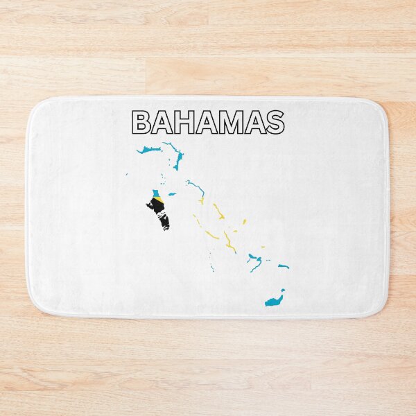 Item preview, Bahamas flag map designed and sold by atomstartup.