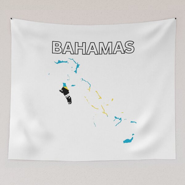 Item preview, Bahamas flag map designed and sold by atomstartup.