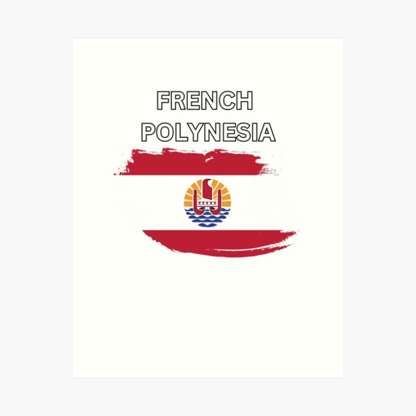 Item preview, French Polynesia Flag Map designed and sold by atomstartup.