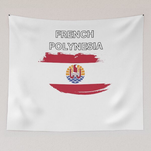 Item preview, French Polynesia Flag Map designed and sold by atomstartup.