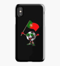 Portugal Football Team Soccer Ball With National Flag Fan Shirt iPhone Case
