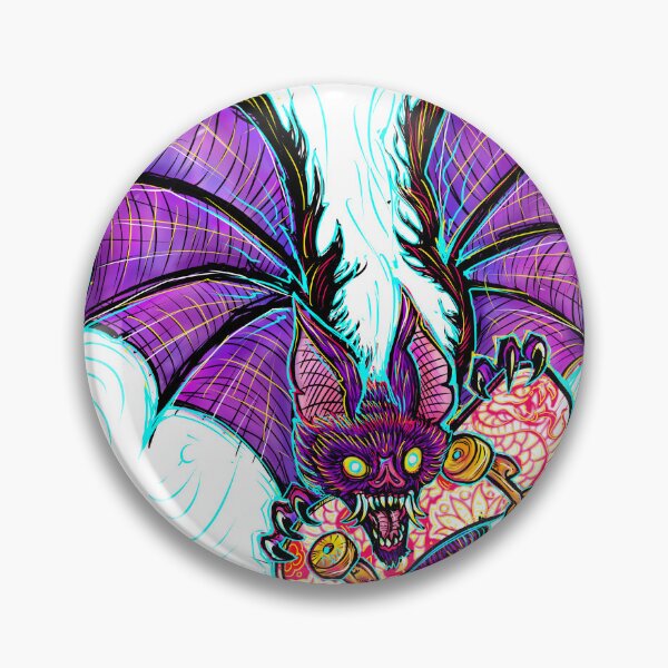Item preview, bat on skate full color designed and sold by UrielCalavera.