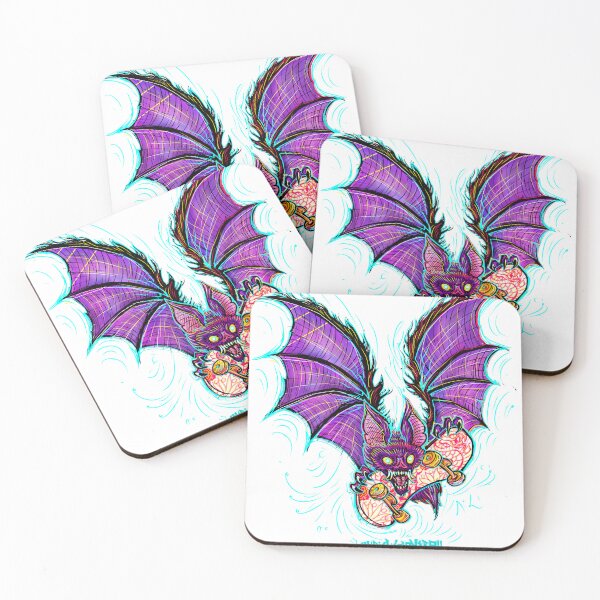Item preview, bat on skate full color designed and sold by UrielCalavera.