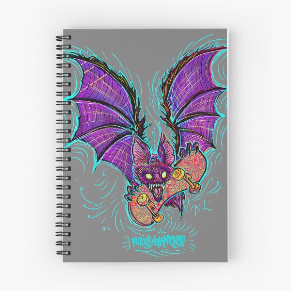 Item preview, bat on skate full color designed and sold by UrielCalavera.