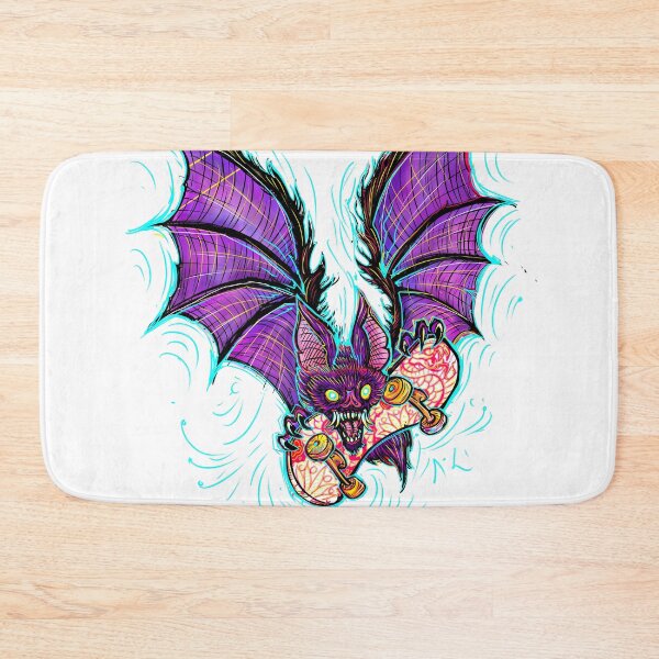 Item preview, bat on skate full color designed and sold by UrielCalavera.