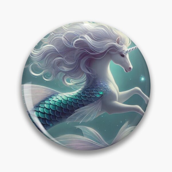 Item preview, Underwater Unicorn Mermaid – Mystical Hybrid Fantasy Creature Art designed and sold by FantasyHybrids.