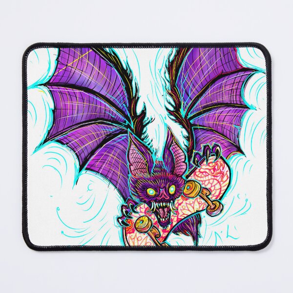 Item preview, bat on skate full color designed and sold by UrielCalavera.