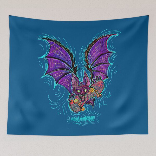Item preview, bat on skate full color designed and sold by UrielCalavera.