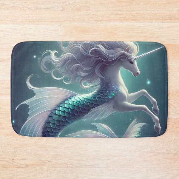 Item preview, Underwater Unicorn Mermaid – Mystical Hybrid Fantasy Creature Art designed and sold by FantasyHybrids.