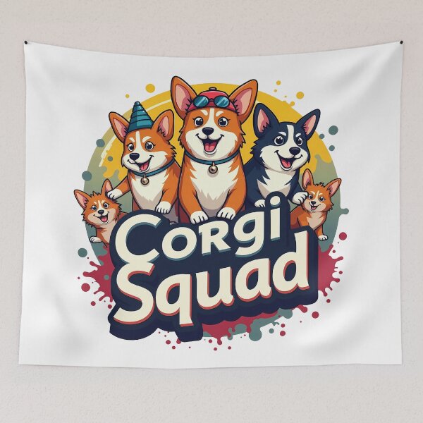 Item preview, Corgi Squad – Group Camaraderie & Spirited Fun designed and sold by zoughlal.