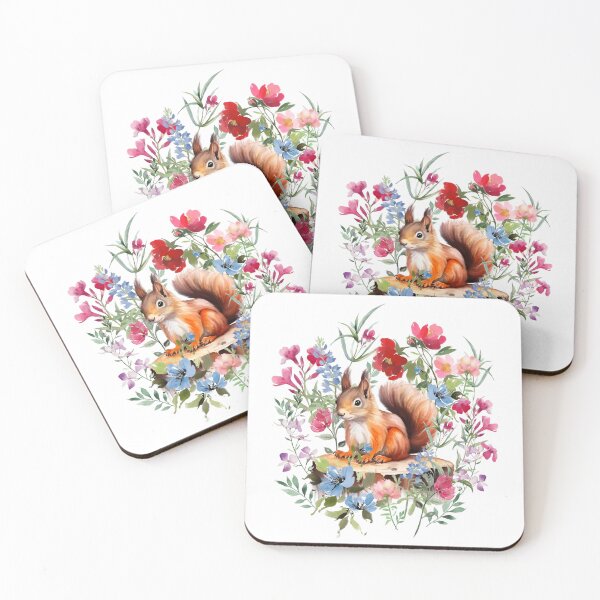 Item preview, Squirrel, flowers , wild, glamorous ,spring ,animals ,deer ,dark ,cute , romance ,dreams , floral ,rabbit ,baby ,elegant ,blooms ,wallpaper ,rose designed and sold by letsgow8th.