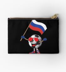 Russia Football Team Soccer Ball With National Flag Fan Shirt Studio Pouch