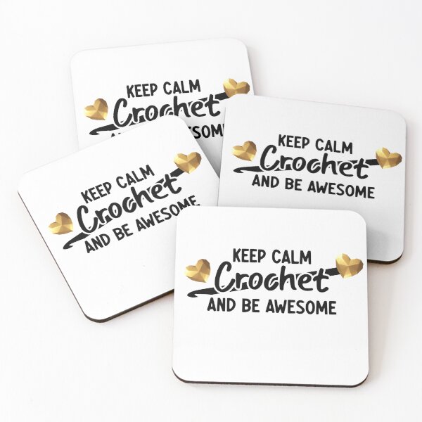 Item preview, Keep Calm Crochet And Be Awesome designed and sold by AMDesignsNYC.