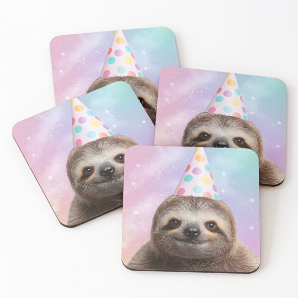 Item preview, Party Sloth Mood | Cute Pastel Celebration designed and sold by SeGoArtDesign.
