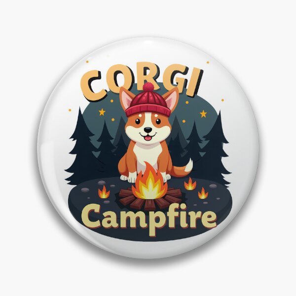 Item preview, Corgi Campfire – Outdoor Bonding & Nostalgic Charm designed and sold by zoughlal.