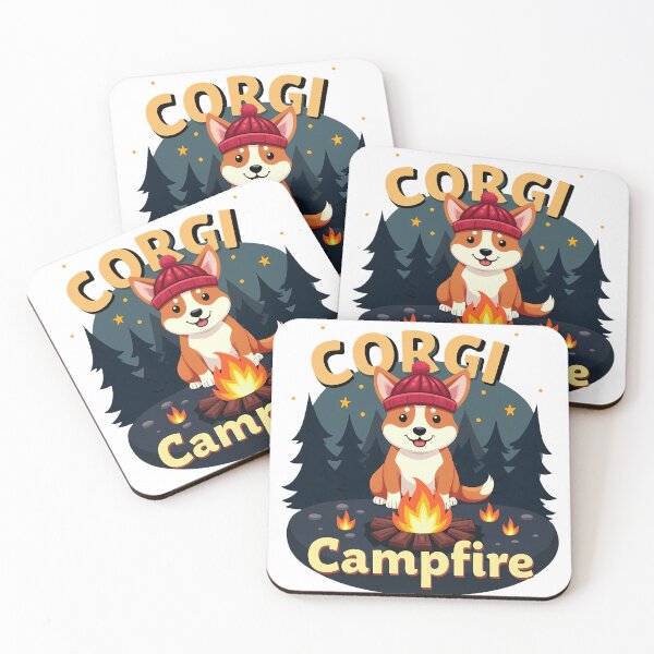 Item preview, Corgi Campfire – Outdoor Bonding & Nostalgic Charm designed and sold by zoughlal.