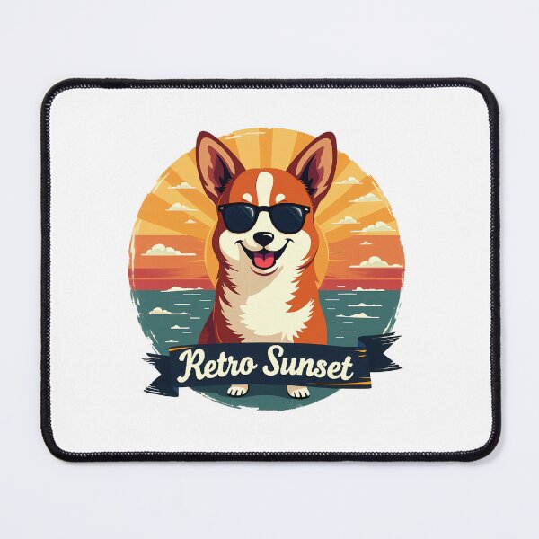 Item preview, Corgi Retro Sunset – Timeless Vintage Charm & Playful Canine designed and sold by zoughlal.
