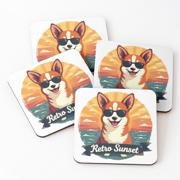 Item preview, Corgi Retro Sunset – Timeless Vintage Charm & Playful Canine designed and sold by zoughlal.