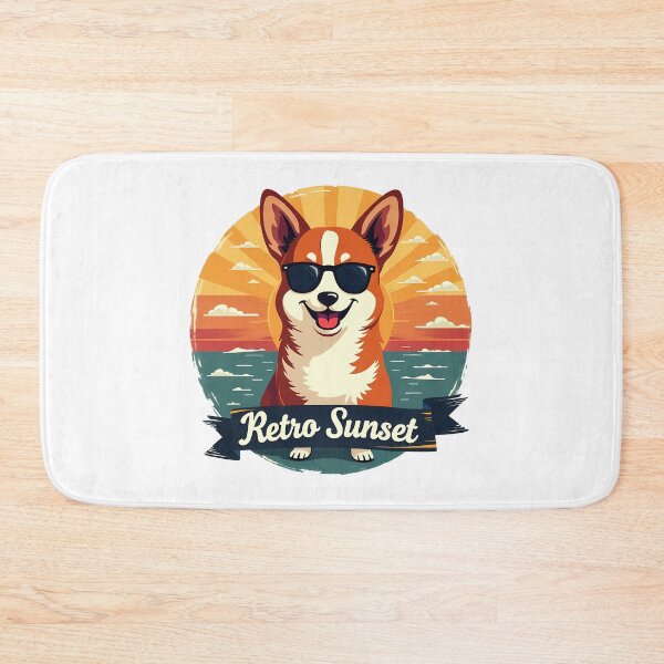 Item preview, Corgi Retro Sunset – Timeless Vintage Charm & Playful Canine designed and sold by zoughlal.