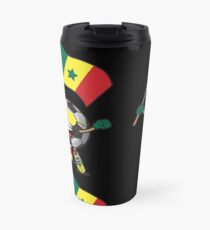 Senegal Football Team Soccer Ball With National Flag Fan Shirt Travel Mug