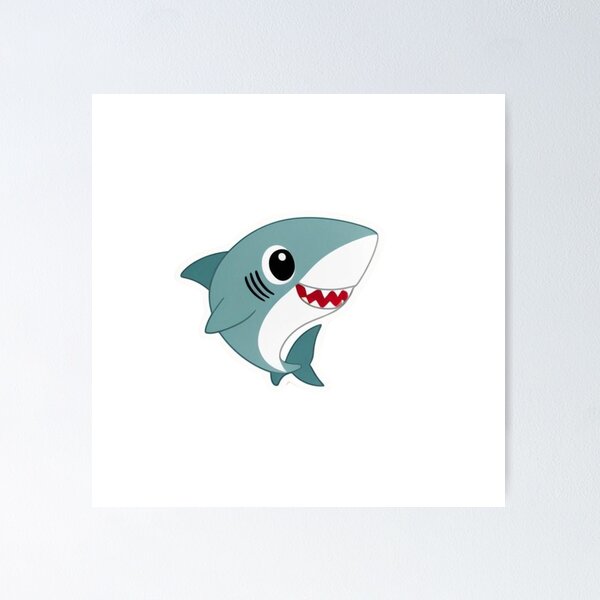 Item preview, cute great white shark designed and sold by Cute World.